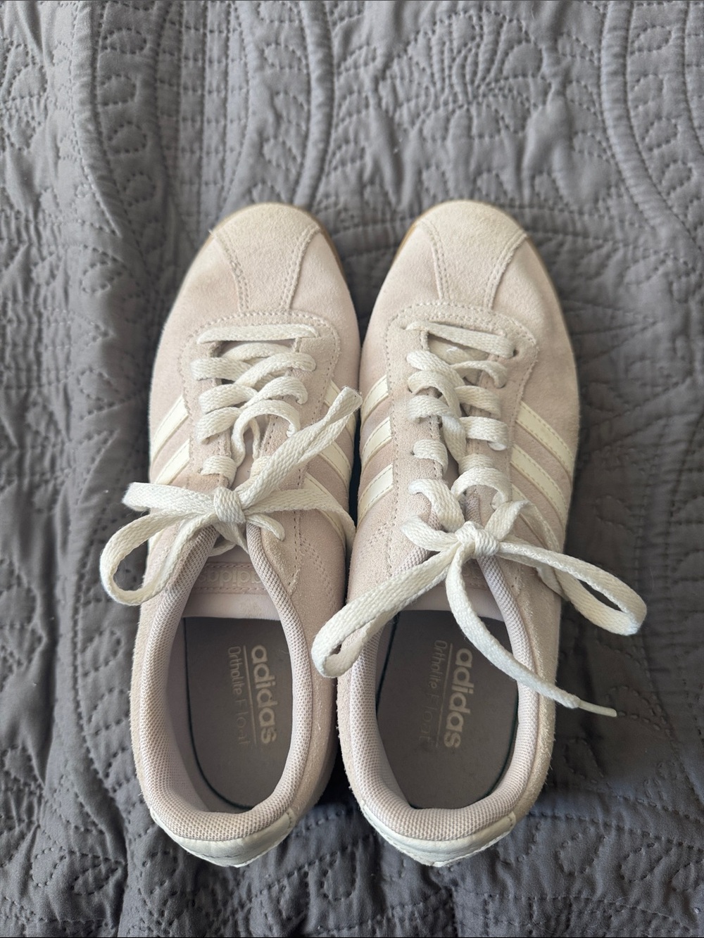 adidas Women’s Light Cream Suede Classic Sneakers